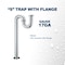 Everflow S-Trap with Flange for Tubular Drain Applications, 17GA Chrome Plated Brass 1-1/4" 12915 - alternate 2